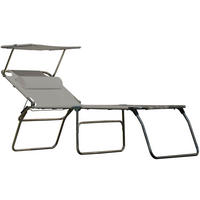 DREIBEINLIEGE 74/50/207 cm  - Alufarben/Grau, Basics, Textil/Metall (74/50/207cm) - Jan Kurtz