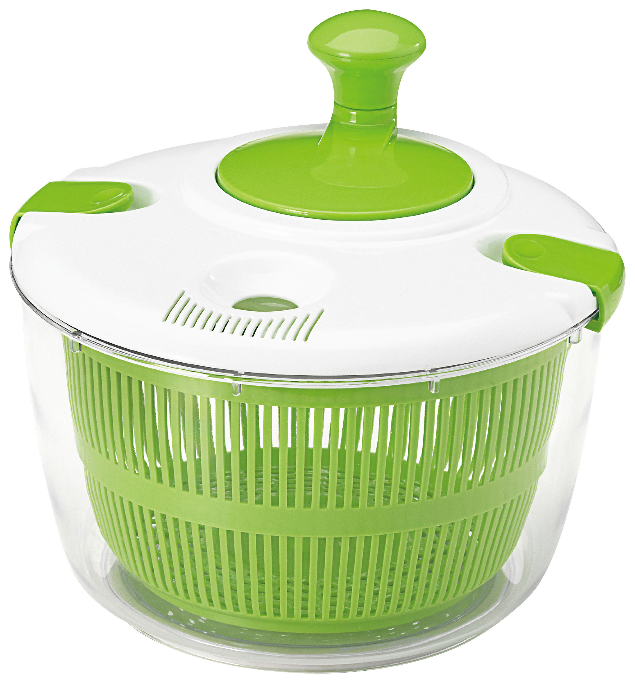 Uscător De Salată - alb/verde, Basics, plastic (24,5/22cm) - Homeware Profession.