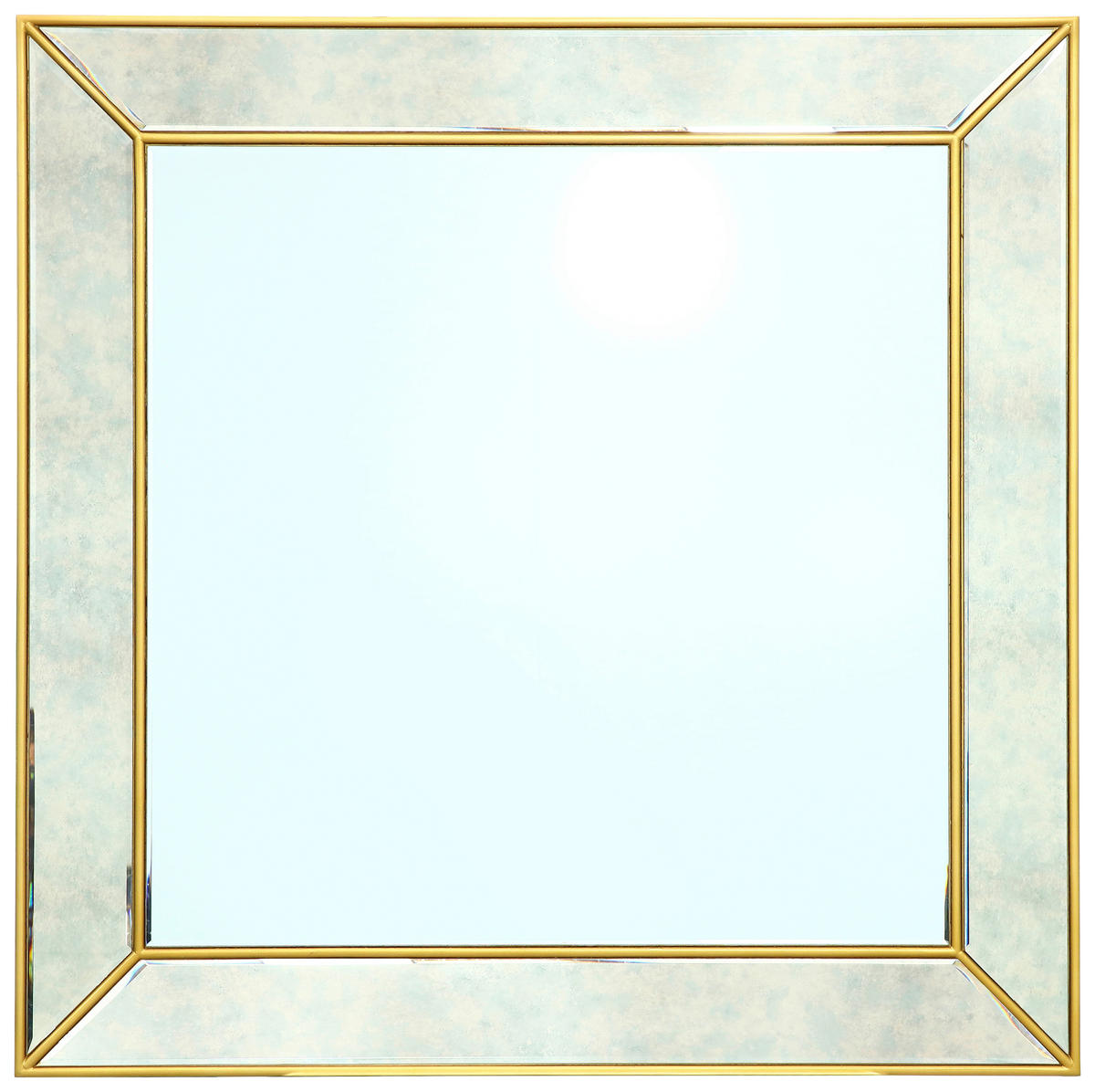 WANDSPIEGEL 100/100/1,9 cm  - Klar, Design, Glas/Holzwerkstoff (100/100/1,9cm) - MID.YOU