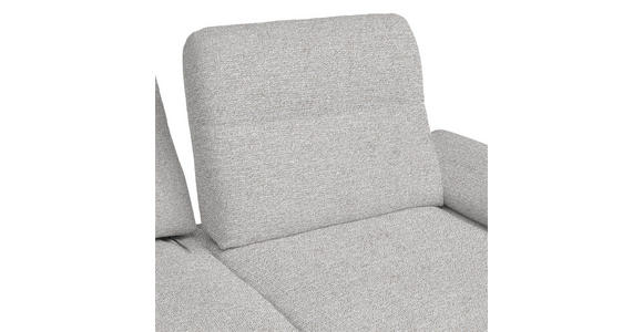 ECKSOFA in Chenille, Flachgewebe Ecru 165/318 cm - Ecru/Schwarz, Design, Textil/Metall (165/318cm) - Xora