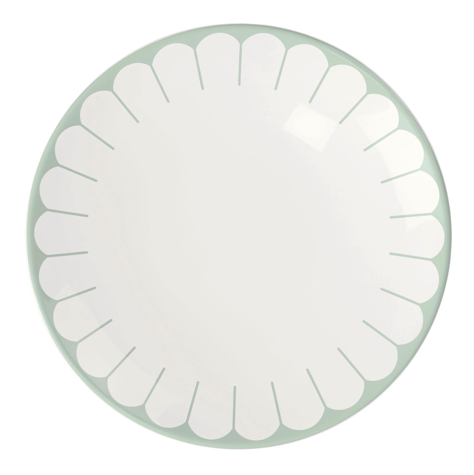 FRÜHSTÜCKSTELLER Weiß, Salbeigrün Fleur Vert  - Salbeigrün/Weiß, MODERN, Keramik (21/21/2,5cm) - Villeroy & Boch