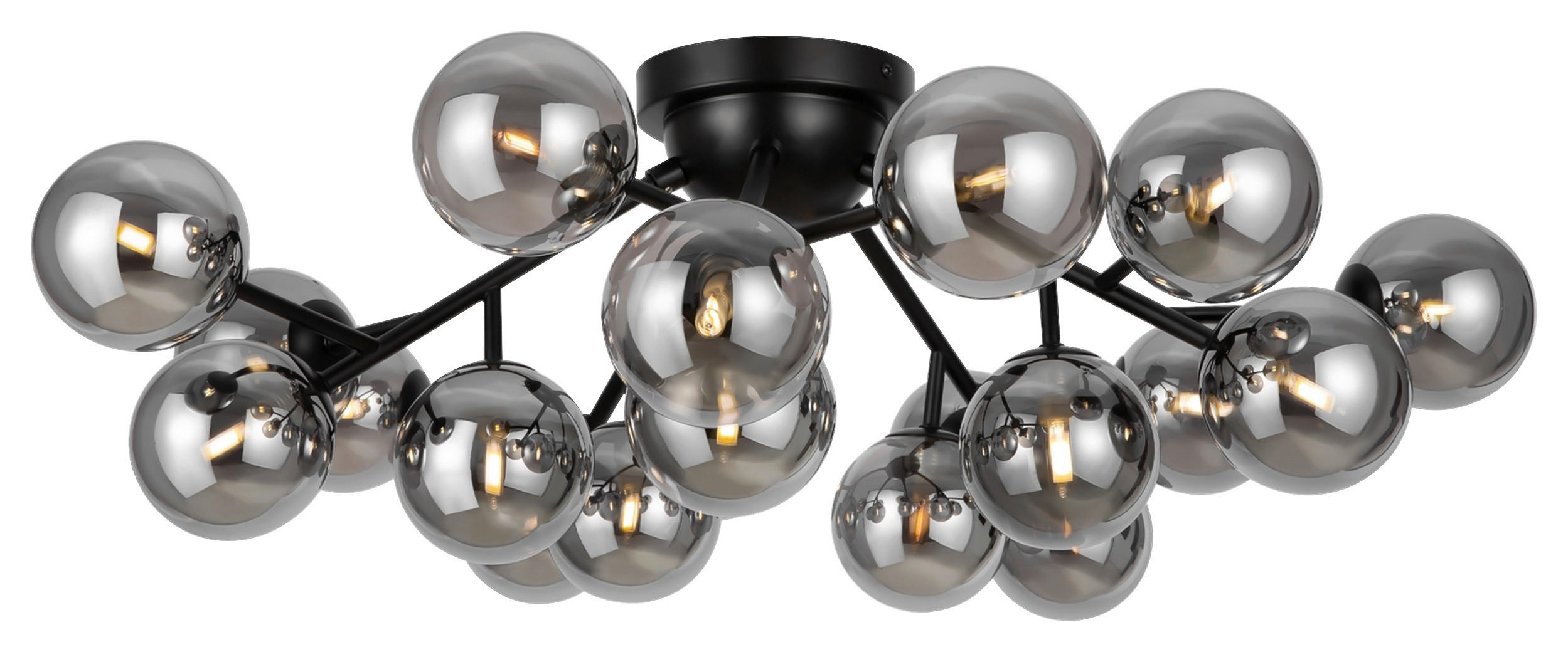 DECKENLEUCHTE 75/30/75 cm   - Schwarz, Basics, Glas/Metall (75/30/75cm) - MAYTONI