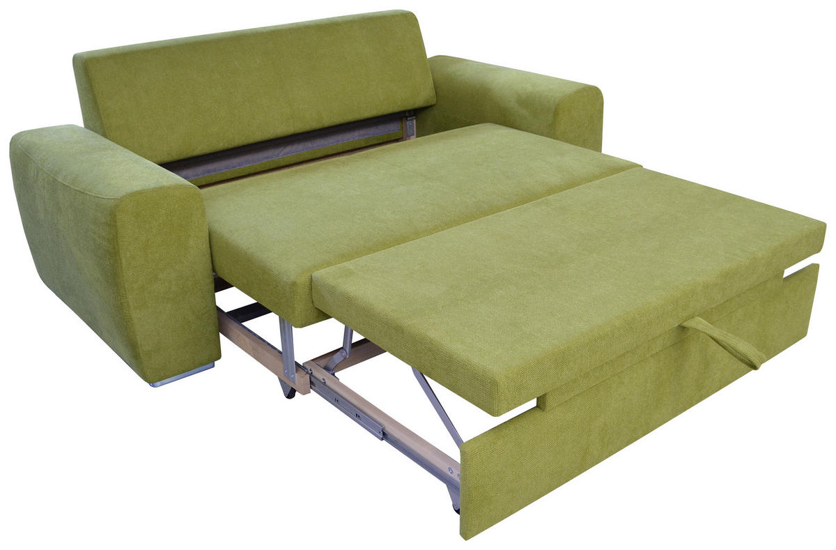 SCHLAFSOFA in Beige  - Chromfarben/Beige, Design, Holz/Textil (199/92/97cm) - Hom`in