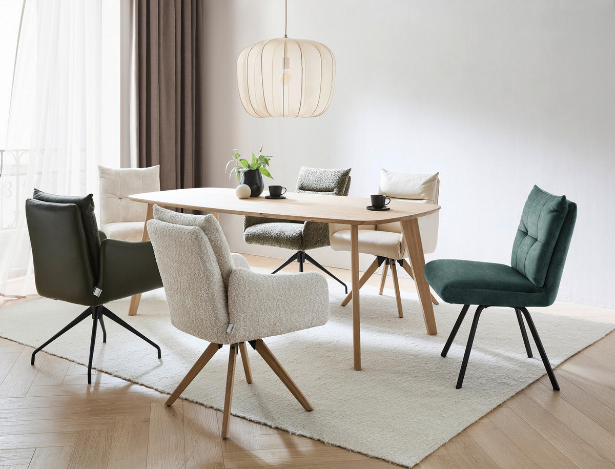 STUHL Velours  - Opal/Schwarz, Design, Textil/Metall (50/82/68cm) - Welnova