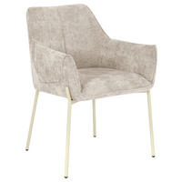 ARMLEHNSTUHL  in Eisen Chenille  - Beige, MODERN, Holz/Textil (62/83/62cm) - MID.YOU