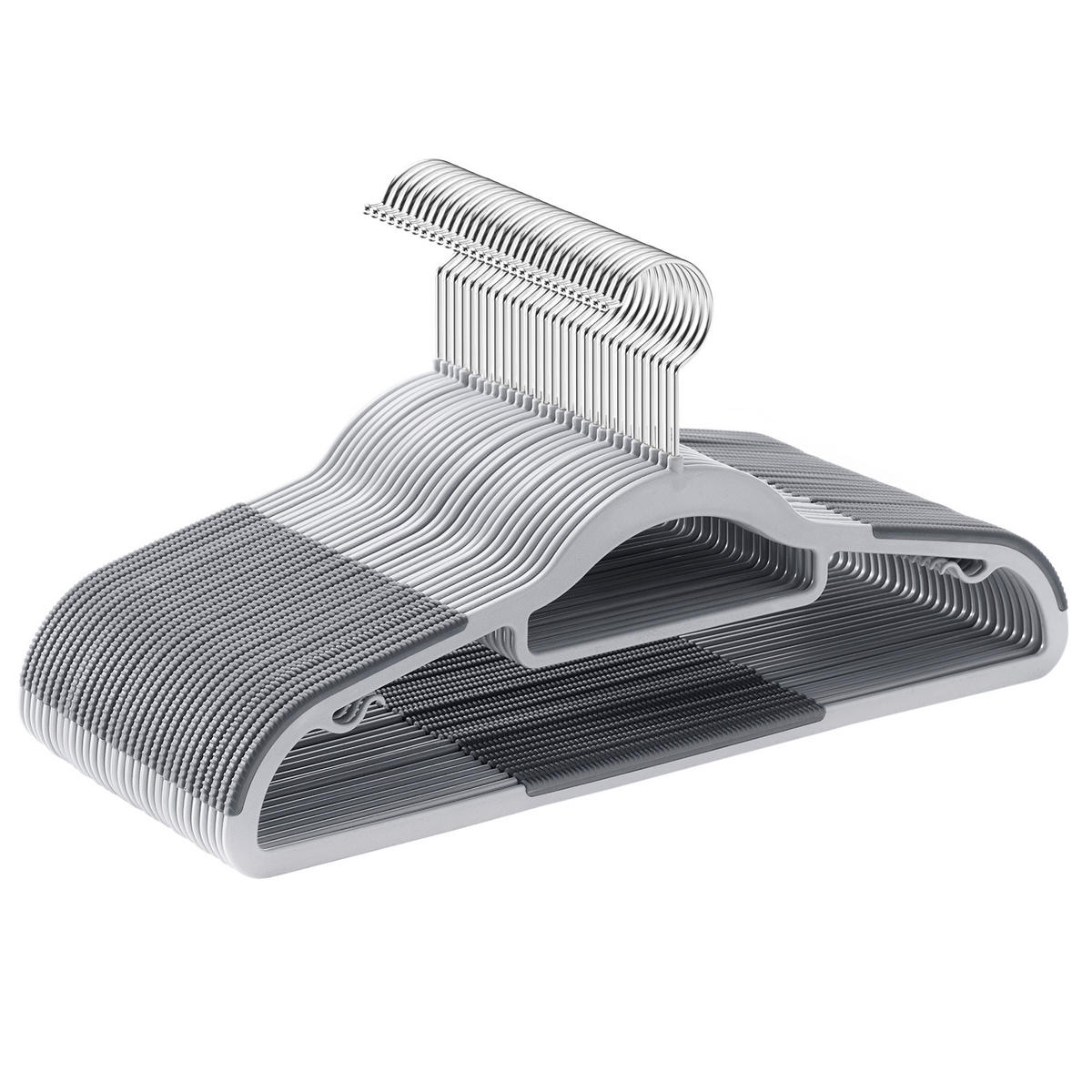 KLEIDERBÜGELSET Kunststoff  - Grau, Trend, Kunststoff (42/21,5/0.6cm) - Boxxx