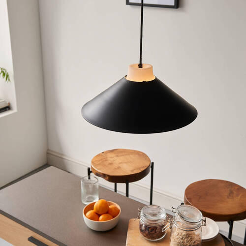 HÄNGELEUCHTE 38/150 cm  - Schwarz/Weiß, KONVENTIONELL, Glas (38/150cm) - ENDON