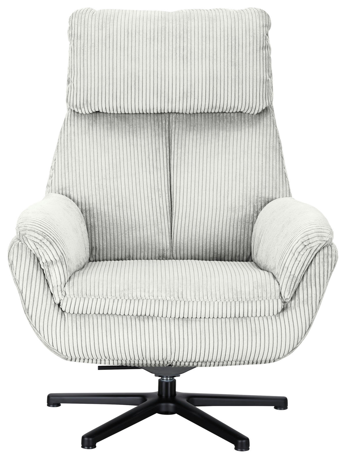 RELAXSESSEL Cord    - Ecru/Schwarz, Design, Textil/Metall (79/108/89cm)