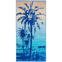 OSUŠKA NA PLÁŽ, 90/180 cm, modrá, béžová - modrá/béžová, Konvenční, textil (90/180cm) - Esposa