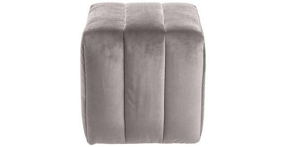 HOCKER in Textil Dunkelgrau - Dunkelgrau, Design, Textil (43/50/43cm) - Novel