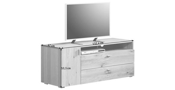 TV-ELEMENT 132,4/53,3/47 cm - Eichefarben/Bronzefarben, Design, Holz/Metall (132,4/53,3/47cm) - Hom`in