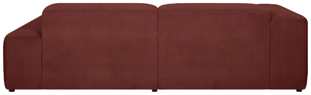 ECKSOFA HANNAH Rot Cord  - Rot/Schwarz, Design, Kunststoff/Textil (252/170cm) - MID.YOU
