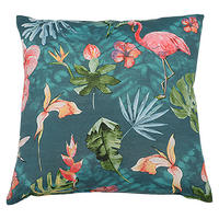 ZIERKISSEN in Blau, Grün, Pink Floral 48/48 cm  - Blau/Pink, Basics, Textil (48/48cm)