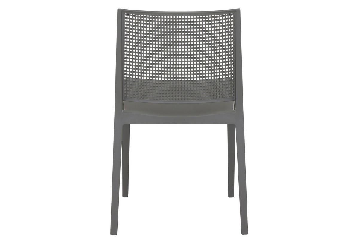 GARTENGARNITUR 3-teilig Stahl  - Grau, Basics, Kunststoff/Metall (80/80/80cm) - Siena Garden