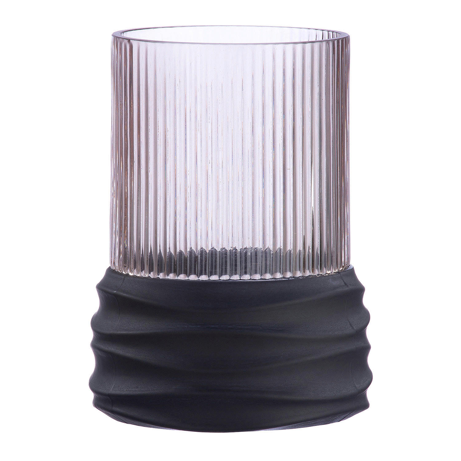 DEKOVASE  - Hellbraun/Schwarz, LIFESTYLE, Glas (11/15cm)