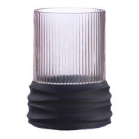 DEKOVASE  - Hellbraun/Schwarz, LIFESTYLE, Glas (11/15cm)