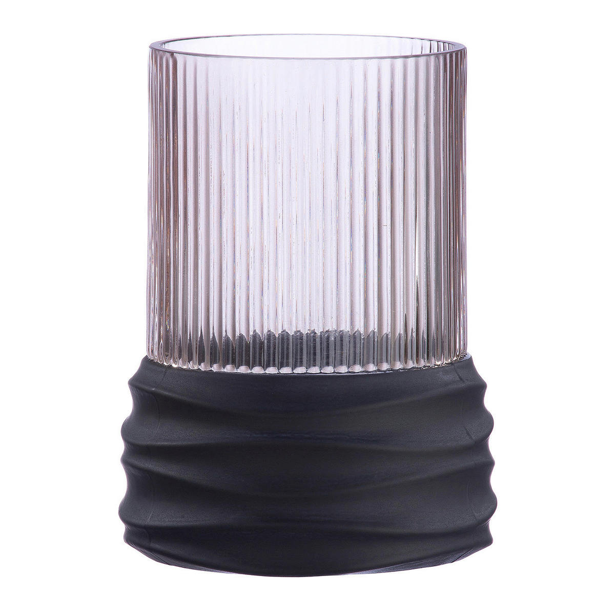 DEKOVASE  - Hellbraun/Schwarz, LIFESTYLE, Glas (11/15cm)