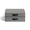 SCHUBLADENBOX    25.5/33.5/14.5 cm  - Grau, Basics, Karton/Leder (25.5/33.5/14.5cm)