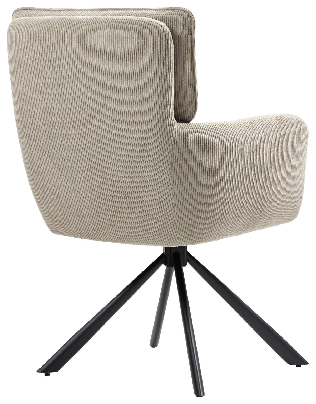 ARMLEHNSTUHL  in Eisen Cord  - Beige/Schwarz, KONVENTIONELL, Textil/Metall (60/95/67cm) - MID.YOU