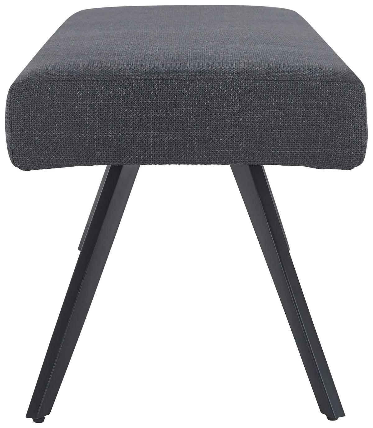 SITZBANK in Metall, Textil Dunkelgrau  - Dunkelgrau/Schwarz, KONVENTIONELL, Textil/Metall (140/49/47cm) - MID.YOU
