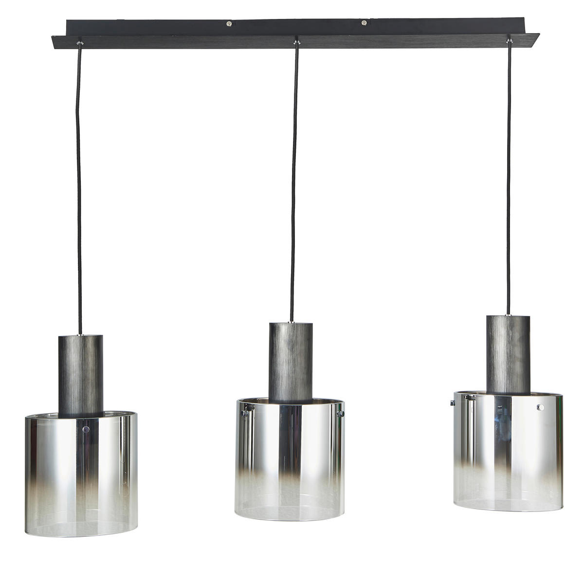 HÄNGELEUCHTE 90/20/120 cm    - Schwarz, Design, Glas/Metall (90/20/120cm) - Dieter Knoll