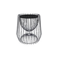 BEISTELLTISCH in Metall, Stein 50/50/51 cm  - Schwarz, Basics, Stein/Metall (50/50/51cm) - Kayoom