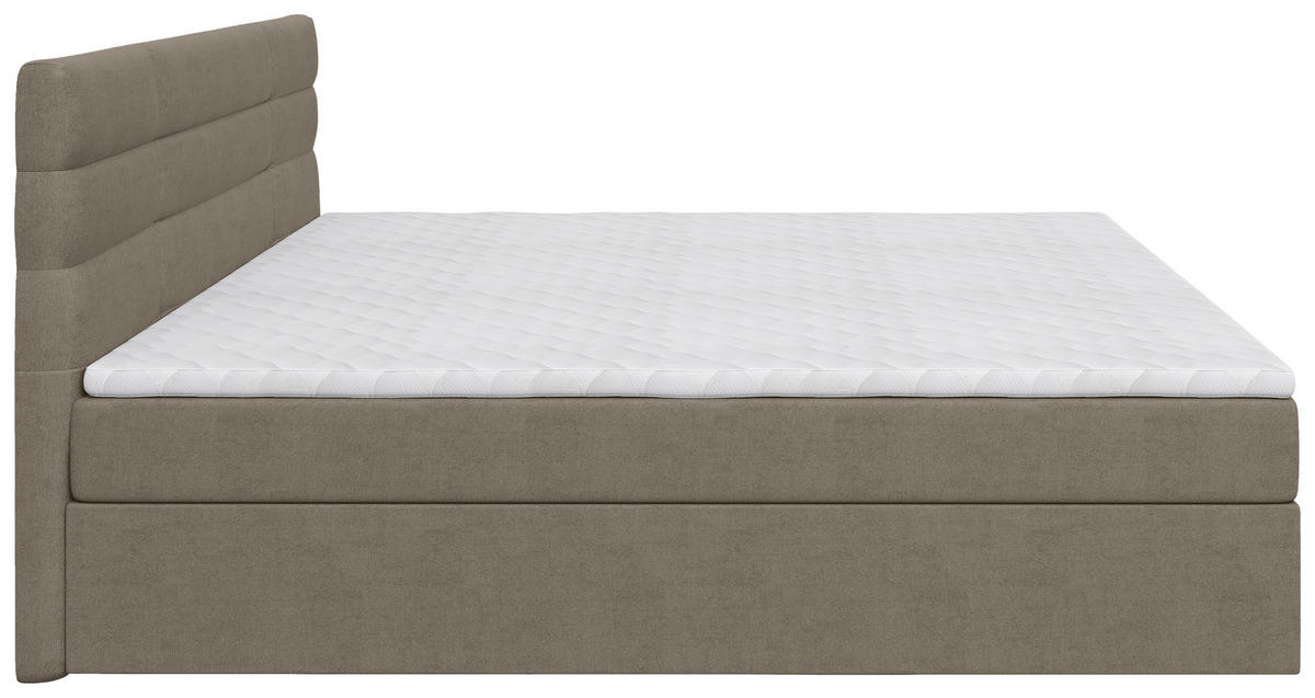 BOXBETT 160/200 cm  Beige  - Beige/Schwarz, Konventionell, Holz/Kunststoff (160/200cm) - Carryhome