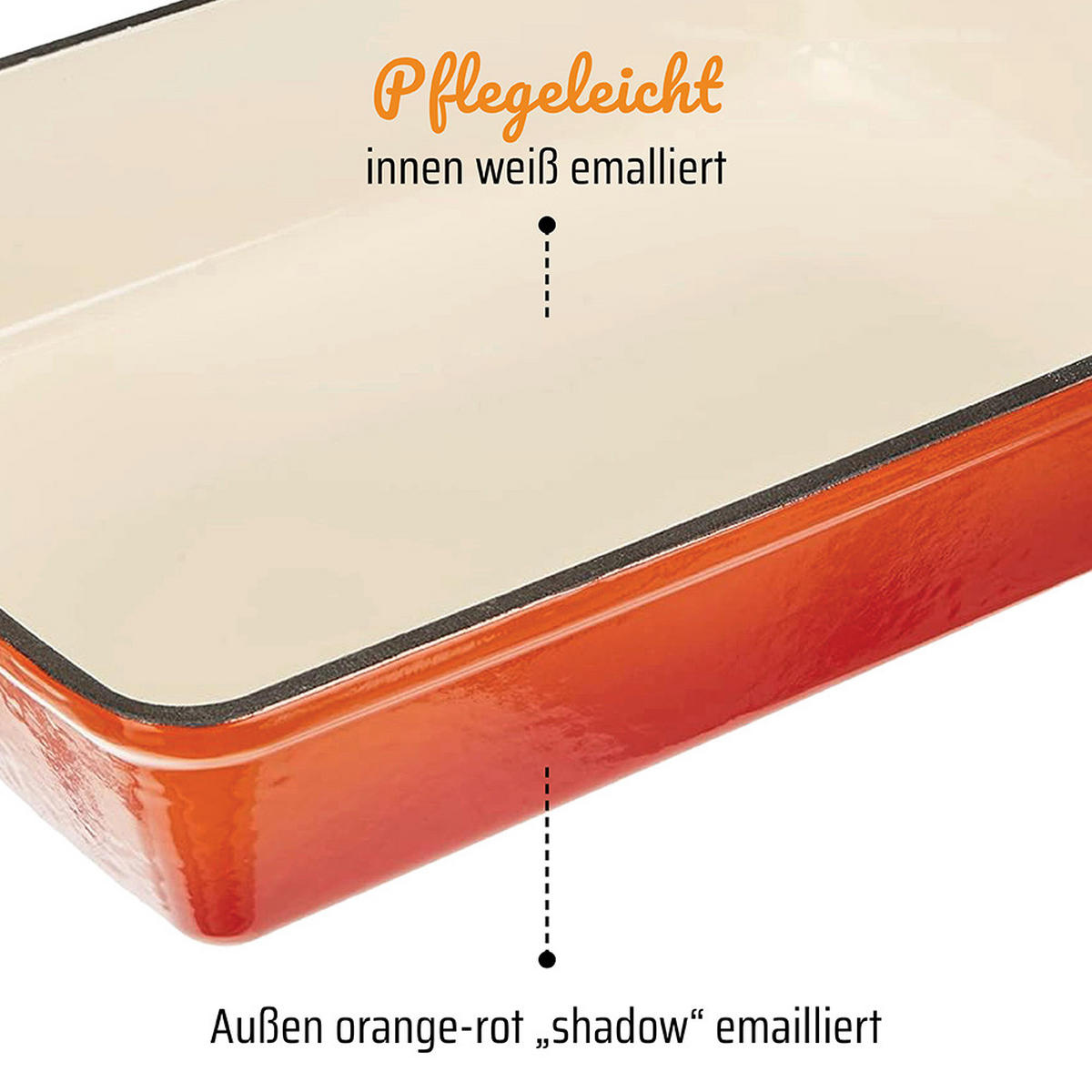 AUFLAUFFORM 39/23/6,8 cm   - Orange, Basics, Metall (39/23/6,8cm) - GSW