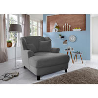 XXL-SESSEL Cord Grau    - Dunkelbraun/Grau, KONVENTIONELL, Holz/Textil (109/104/145cm) - Sit & More