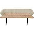 SITZBANK 182/84,5/75 cm  in Beige  - Beige/Schwarz, Design, Textil/Metall (182/84,5/75cm) - Novel