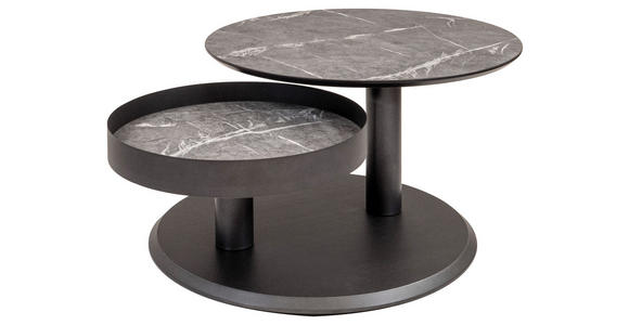 COUCHTISCH in Metall, Holzwerkstoff, Kunststoff 75/75/38-43 cm - Anthrazit, Design, Holzwerkstoff/Kunststoff (75/75/38-43cm) - Venda