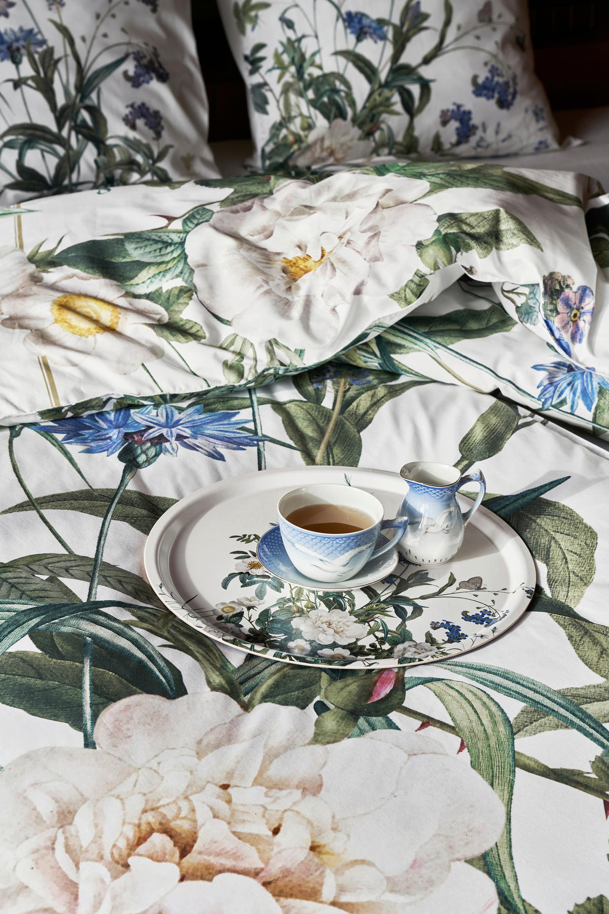 BETTWÄSCHE Blue Flower Garden JL Perkal 135/200 cm  - Hellblau, Basics, Textil (135/200cm)