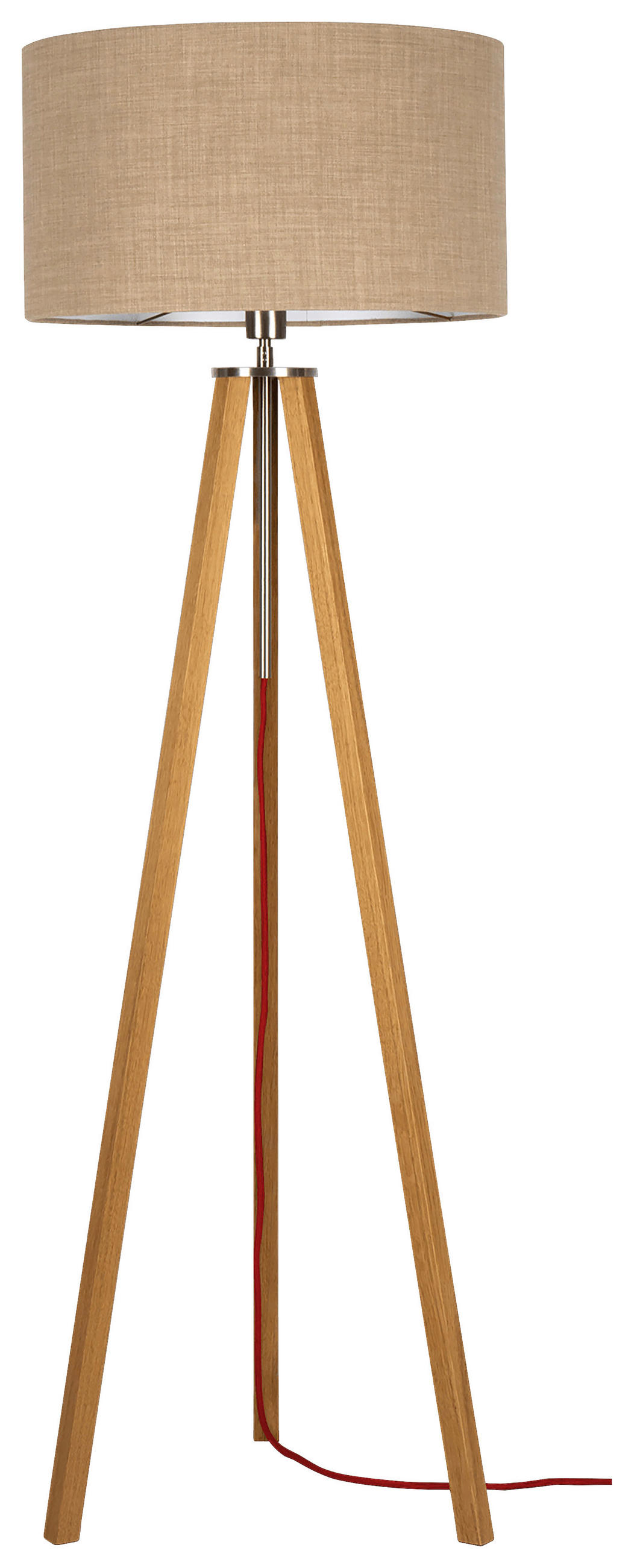 STEHLEUCHTE  50/150/50 cm   - Taupe/Eichefarben, Basics, Naturmaterialien/Holz (50/150/50cm)