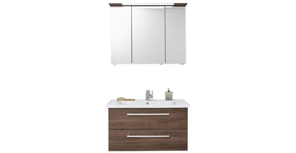 BADEZIMMER - Braun, Design, Keramik/Holzwerkstoff (91cm) - Dieter Knoll