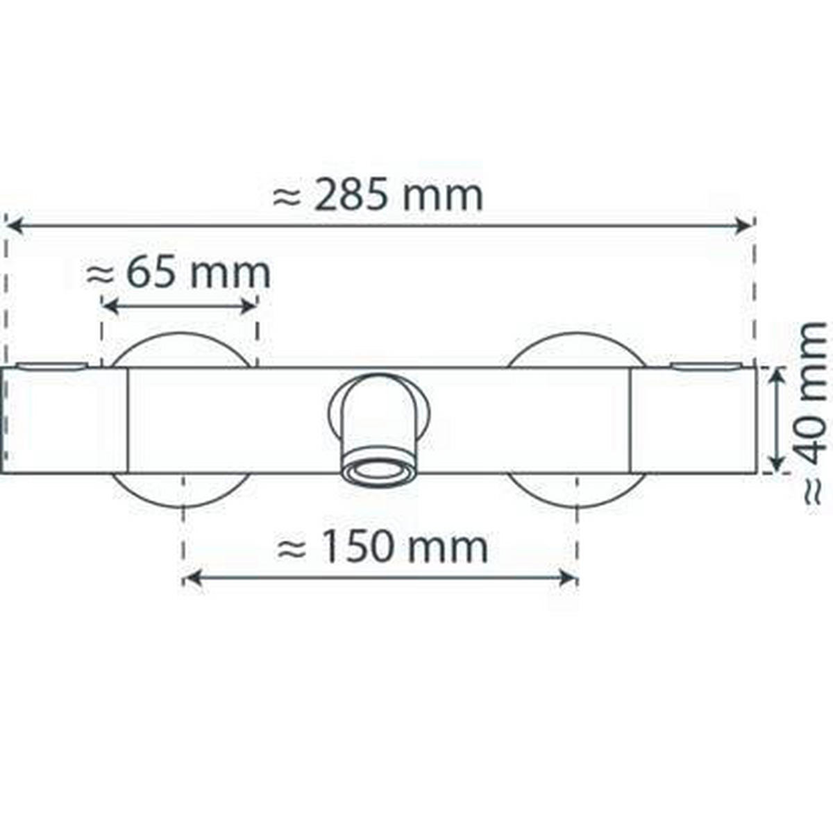 BADEWANNENARMATUR  - Chromfarben, Basics, Metall (28,5/4/17cm) - Schütte
