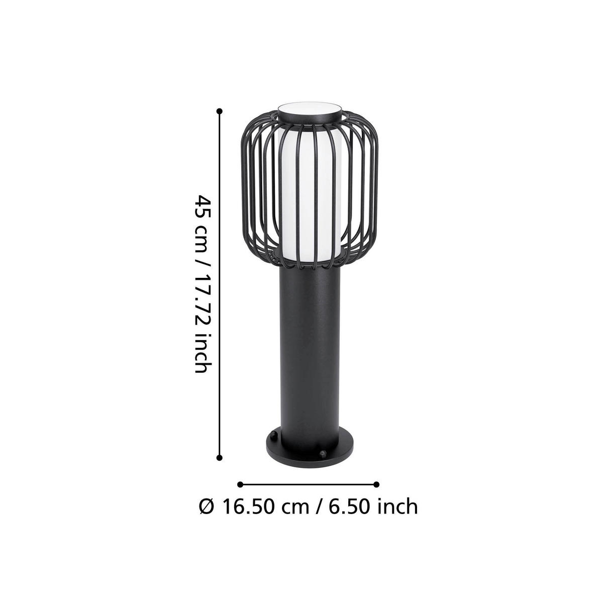 AUSSENWANDLEUCHTE - Weiss/Schwarz, Basics, Kunststoff/Metall (16,5/45cm) - Eglo