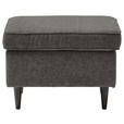 HOCKER Mikrovelours Dunkelbraun  - Dunkelbraun/Schwarz, Basics, Holz/Textil (63/43/42cm) - Carryhome