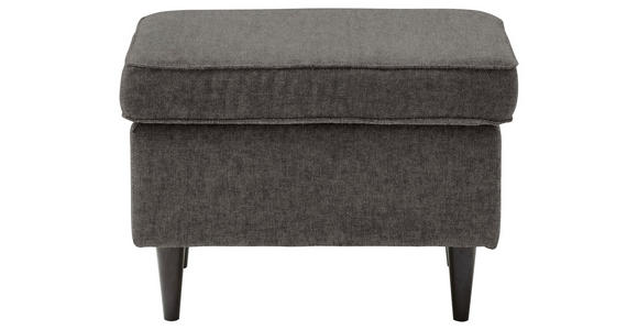 HOCKER Mikrovelours Dunkelbraun  - Dunkelbraun/Schwarz, Basics, Holz/Textil (63/43/42cm) - Carryhome