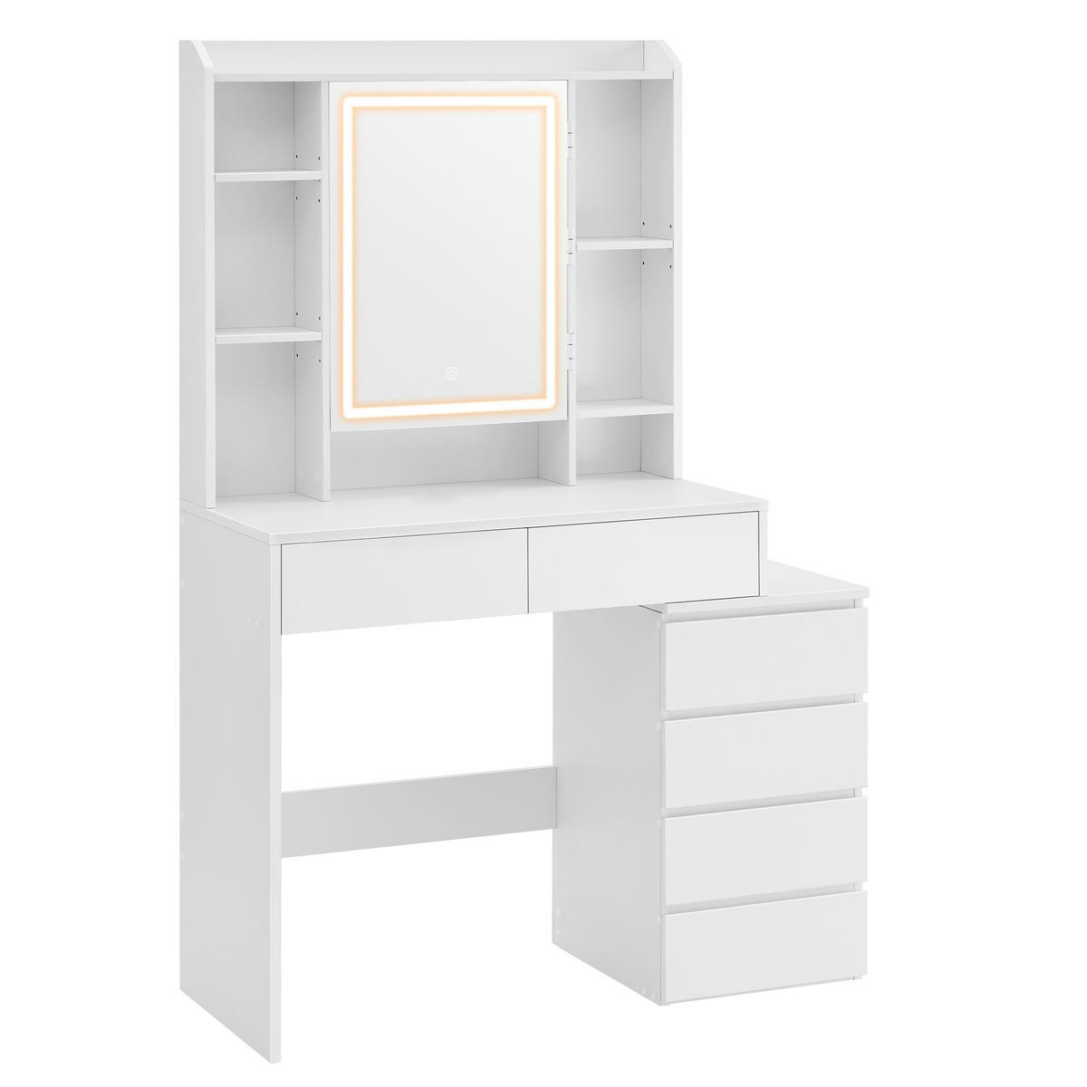 SCHMINKTISCH Weiß  - Weiß, Basics, Holzwerkstoff (97,5/40/145cm) - Boxxx