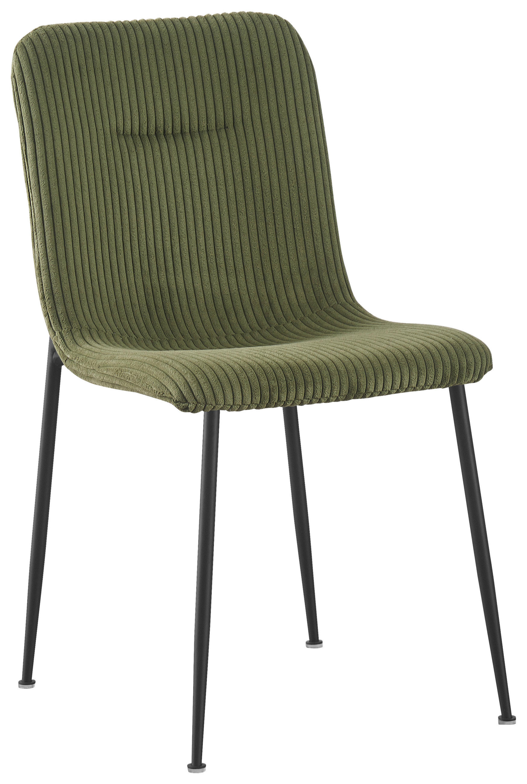STUHL Cord Grün  - Schwarz/Grün, Design, Textil/Metall (43/83/56cm) - Xora