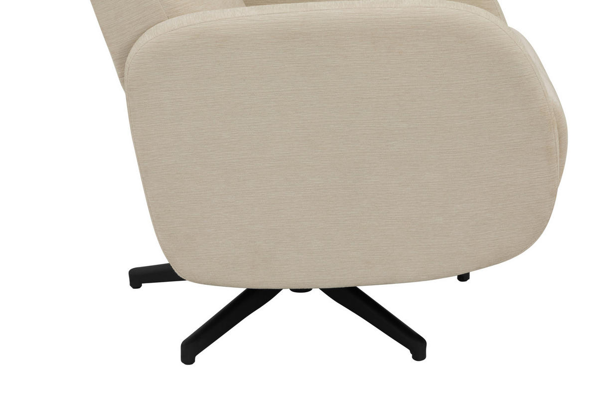RELAXSESSEL Webstoff, Struktur    - Beige/Schwarz, MODERN, Textil/Metall (67/108/72/88/160cm) - MID.YOU