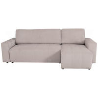 ECKSCHLAFSOFA  mit Cord Hellbraun  - Hellbraun/Schwarz, KONVENTIONELL, Textil (248/146cm) - Xora