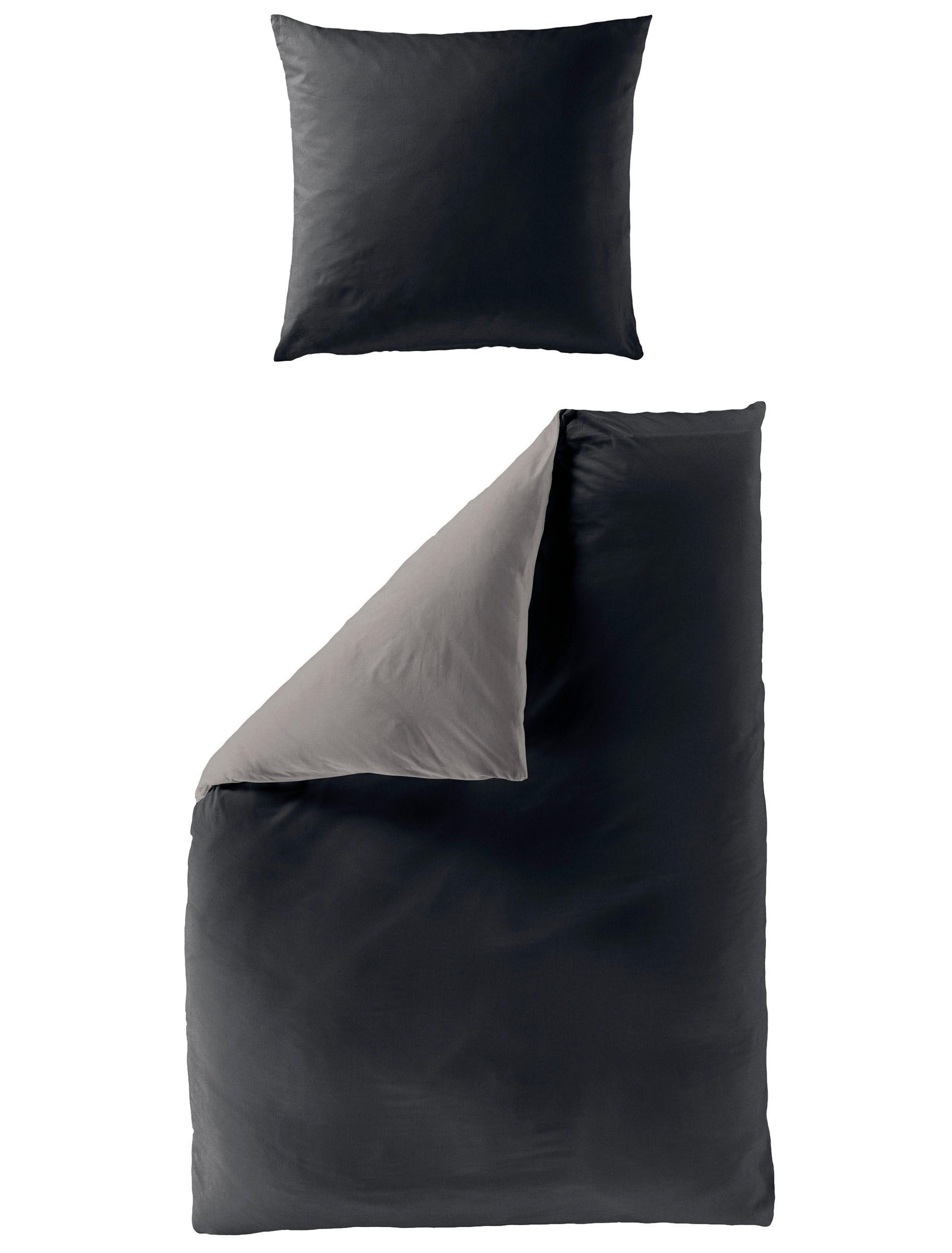 BETTWÄSCHE Renforcé 240/220 cm  - Anthrazit, Basics, Textil (240/220cm) - Bierbaum