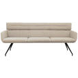 SITZBANK 220/91/70 cm  in Schwarz, Beige  - Beige/Schwarz, Design, Textil/Metall (220/91/70cm) - Dieter Knoll