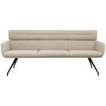 SITZBANK 220/91/70 cm  in Schwarz, Beige  - Beige/Schwarz, Design, Textil/Metall (220/91/70cm) - Dieter Knoll