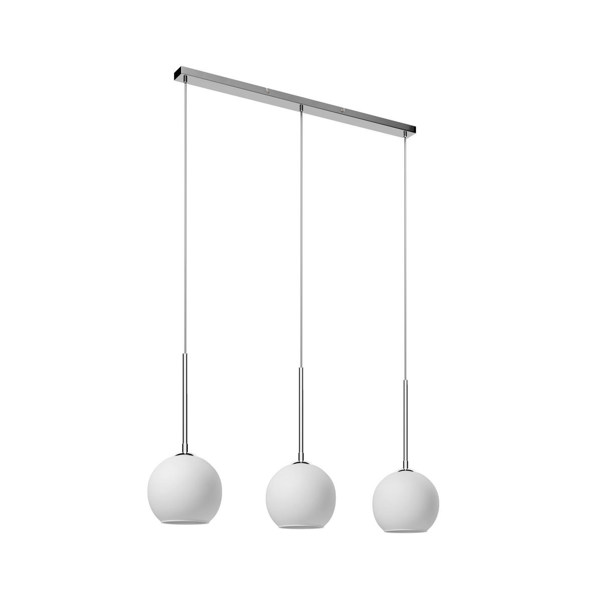 HÄNGELEUCHTE Leonie 110/20/150 cm   - Opal, Basics, Glas/Metall (110/20/150cm) - Novel