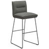 BARHOCKER in Metall, Textil Grau, Schwarz, Hellgrau  - Hellgrau/Schwarz, Design, Textil/Metall (51/107/59cm) - Dieter Knoll
