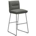 BARHOCKER in Metall, Textil Grau, Schwarz, Hellgrau  - Hellgrau/Schwarz, Design, Textil/Metall (51/107/59cm) - Dieter Knoll