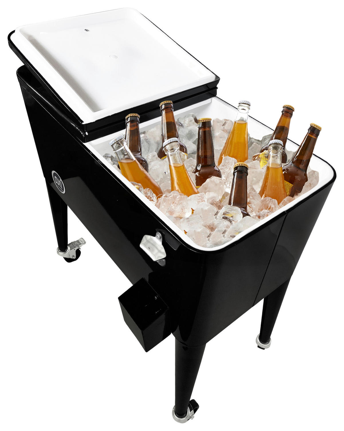 KÜHLBOX AXI RETRO KÜHLER Schwarz  - Schwarz, KONVENTIONELL, Metall (43,00/89,00/92,00cm) - Ambia Garden