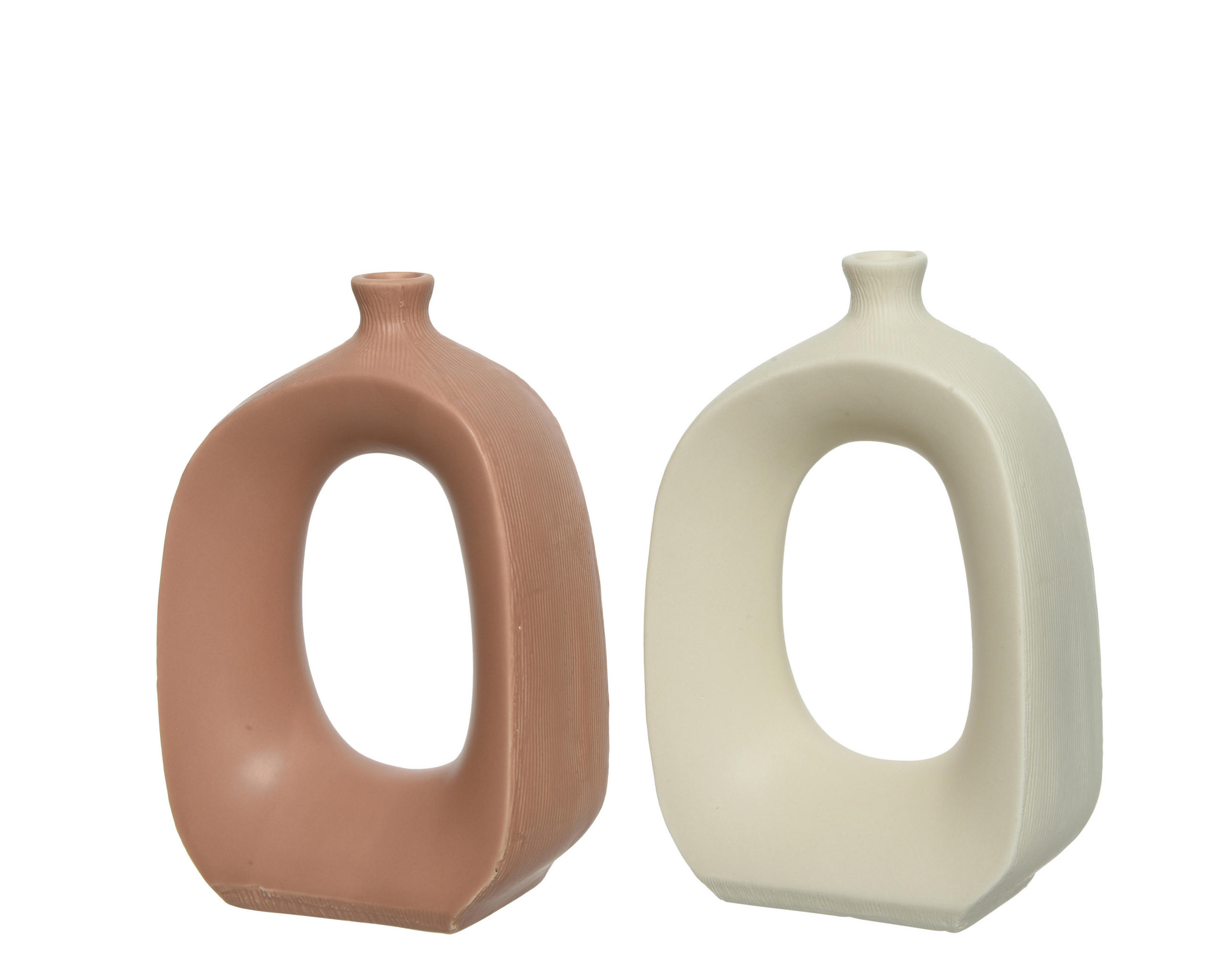 VAZĂ 18,2 cm  - teracotă/bej, Basics, ceramică (12,9/18,2/5,8cm)
